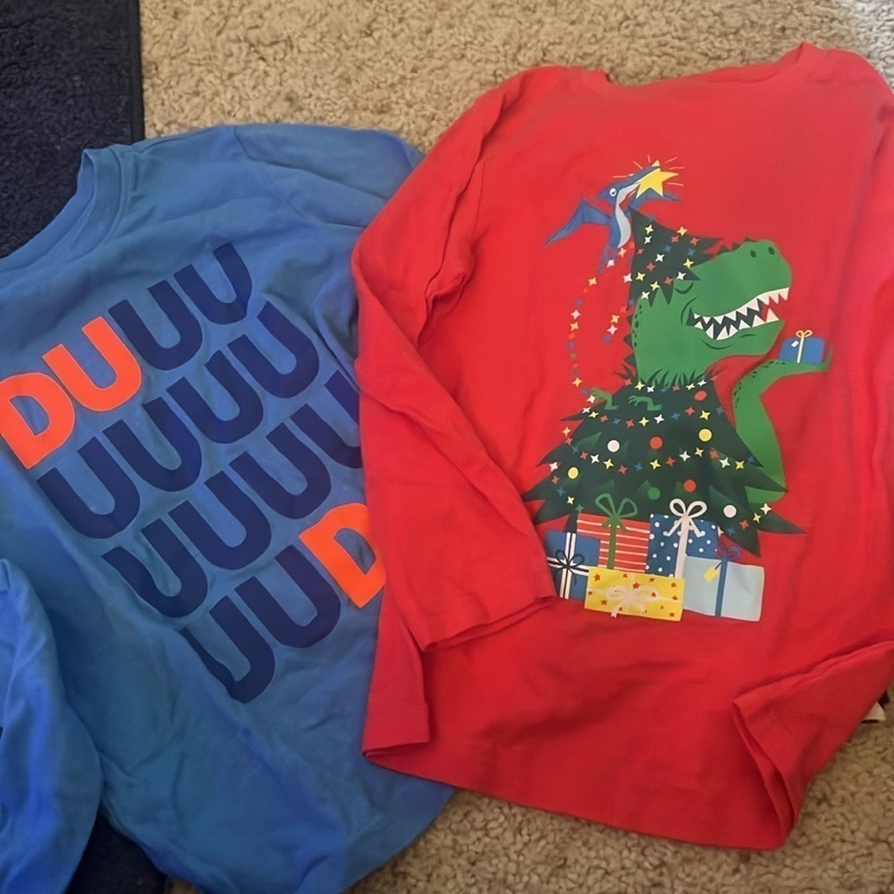 Bundle of Two Boy's Shirt and long sleeve Pajamas - Picture 2 of 3